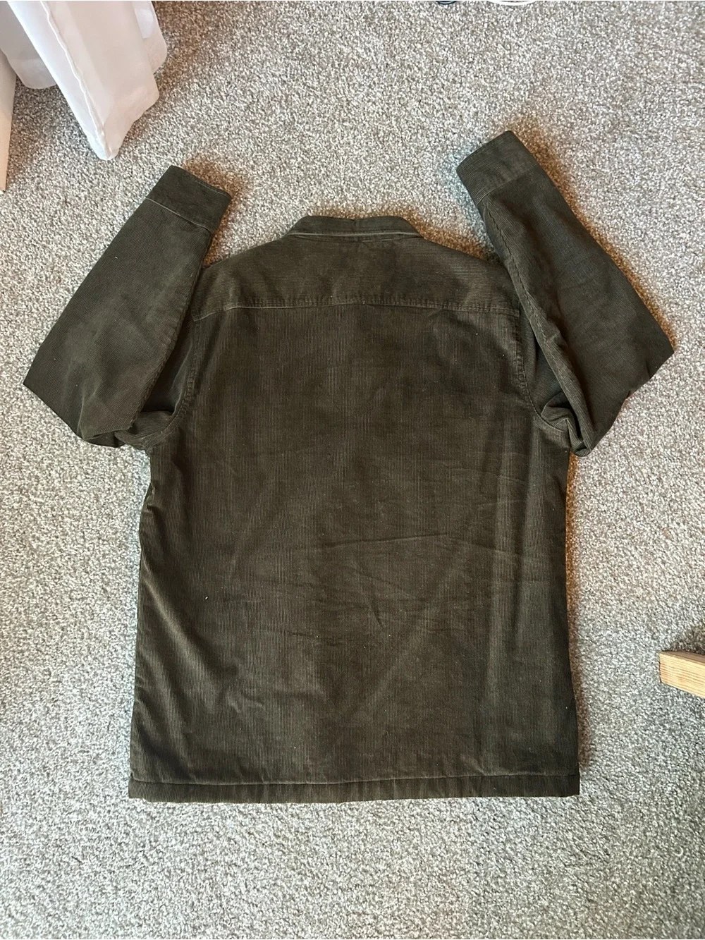 Sun Diego Olive Green Corduroy Button-Up Shacket